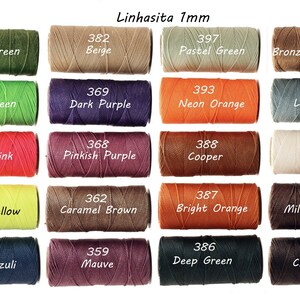 6 Linhasita Waxed Polyester Spool Package Deal/ Cords/ Strings/ Macrame image 4