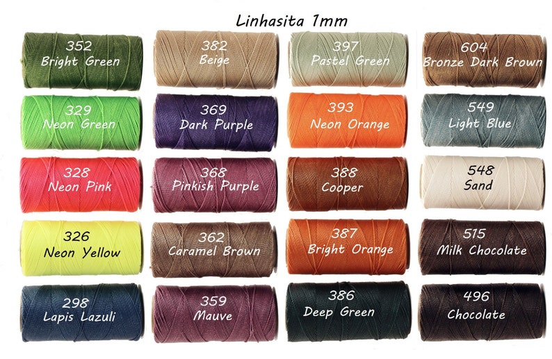 6 Linhasita Waxed Polyester Spool Package Deal/ Cords/ Strings/ Macrame image 4