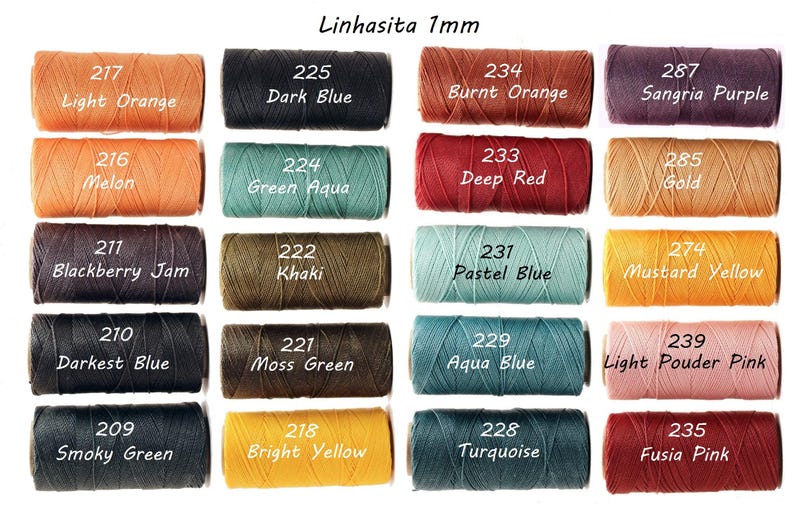 1 MM Linhasita Waxed Polyester Spools/ Strings/ Macrame Supply, Part 1 image 3
