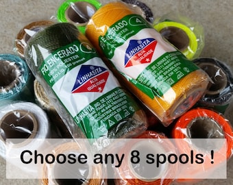 8 Linhasita Waxed Polyester Spool Package Deal/ Cords/ Strings/ Macrame