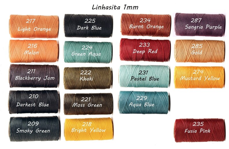 6 Linhasita Waxed Polyester Spool Package Deal/ Cords/ Strings/ Macrame image 3