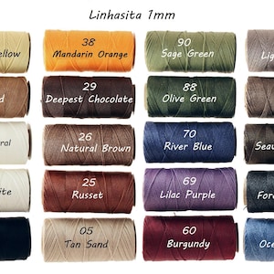 1 MM Linhasita Waxed Polyester Spools/ Strings/ Macrame Supply, Part 1 image 2