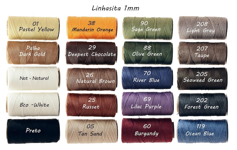1 MM Linhasita Waxed Polyester Spools/ Strings/ Macrame Supply, Part 1 image 2