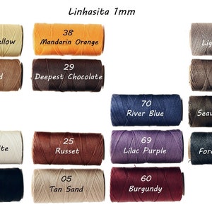 6 Linhasita Waxed Polyester Spool Package Deal/ Cords/ Strings/ Macrame image 2