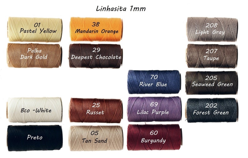 6 Linhasita Waxed Polyester Spool Package Deal/ Cords/ Strings/ Macrame image 2