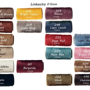 6 Linhasita Waxed Polyester Spool Package Deal/ Cords/ Strings/ Macrame image 6