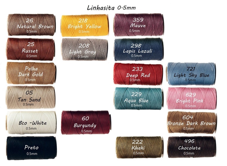 6 Linhasita Waxed Polyester Spool Package Deal/ Cords/ Strings/ Macrame image 6