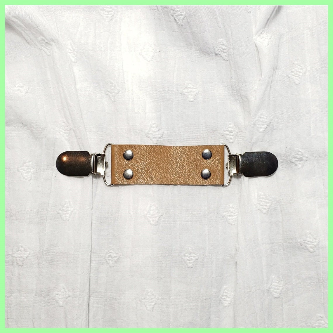 Camel Leather Cinch Clip Dress Clip Jacket Clip Shirt Clip Etsy
