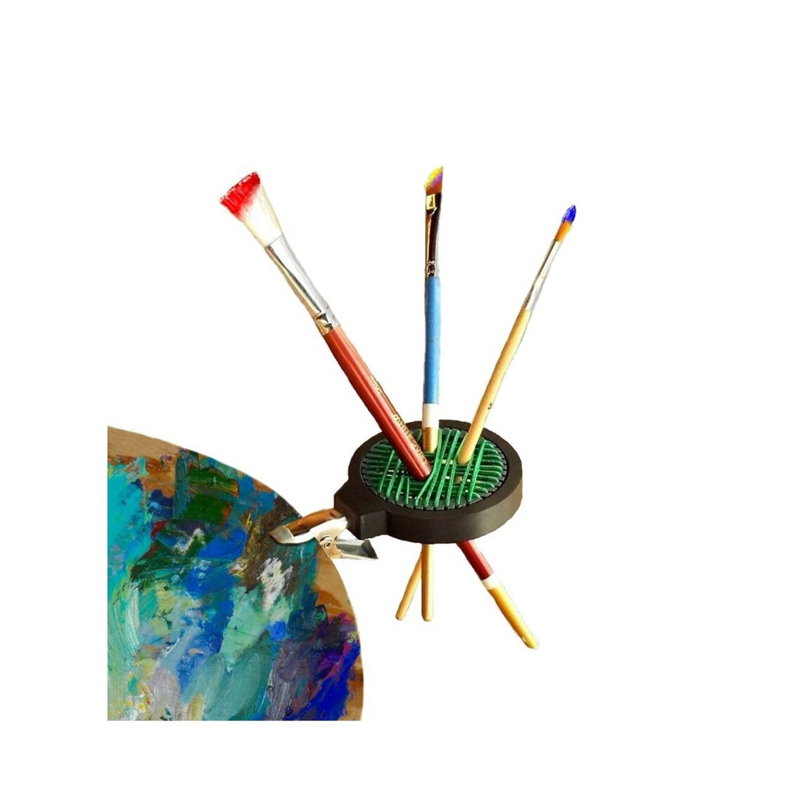 Mini Clipon Paint Brush Holder Etsy