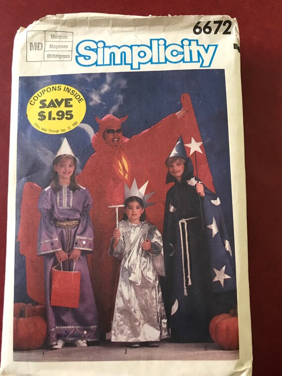 Simplicity Sewing Pattern Halloween Costume Adult Size Medium Etsy
