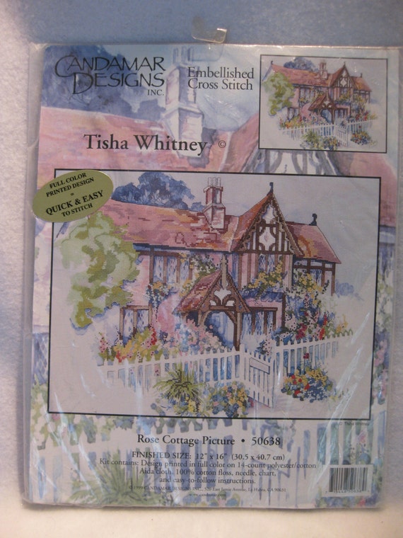 Counted Cross Stitch Kit Candamar Designs Rose Cottage Etsy