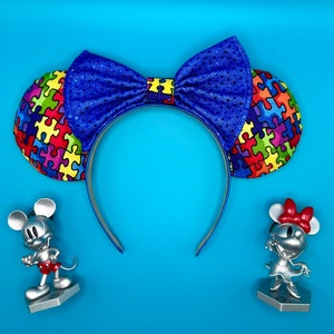 Autism Awareness Mickey Mouse ears, Disney ears, park ears, Autism, Minnie Ears, Hollywood Studios, Magic Kingdom, Epcot, Animal Kingdom