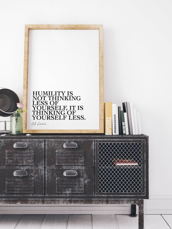 Cita De Humildad Cs Lewis Imprimible Monocromo Etsy