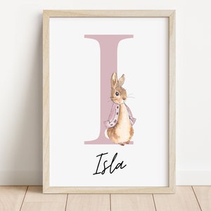 Peter Rabbit Personalised Name Print Beatrix Potter Nursery Prints ...