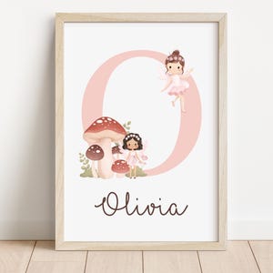 Fairy Personalised Name Print | Fairy Theme Bedroom Nursery Artwork | Fairy Artwork | Girl bedroom prints|Magical fairy prints|Nursery print