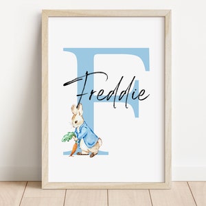 Peter Rabbit Personalised Name Print | Beatrix Potter Nursery Prints ...