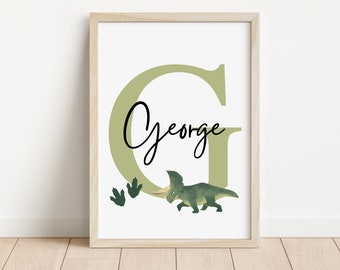 Dinosaur Personalised Name Print | Dinosaur Room Prints | Dinosaur Playroom | Dinosaur bedroom | Jurassic Park inspired | Playroom prints