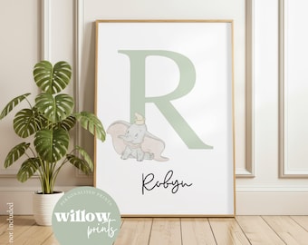 Dumbo Nursery Name Print | Dumbo Nursery Artwork | Personalised Prints | Nursery Prints | Wall Decor Nursery