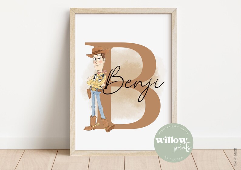 Toy Story Personalised Watercolour Name Print | Toy Story Room | Toy ...
