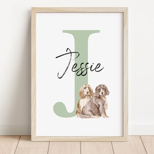 Dog Personalised Name Print | Puppy Personalised Name Print | Dog artwork prints | Pets personalised print | Dog friendly gifts | Dog lover