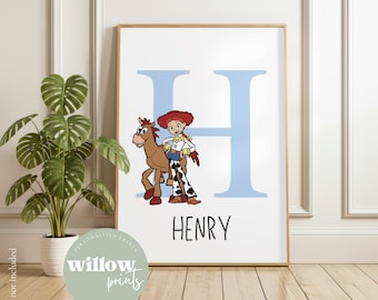 Toy Story Personalised Name Print | Toy Story Pixar room | Toy Story personalised | Children's Room | Woody | Lightyear | Nursery decor