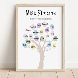 Personalised Teacher Thank You Print | Teacher gift | End of Year Gift | School teacher | Teacher Print | Class gift | Thank you teacher