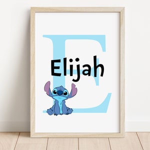 Lilo & Stitch Personalised Name Print | Lilo and Stitch | Disney bedroom | Personalised prints | Ohana | Pixar | Children bedroom print
