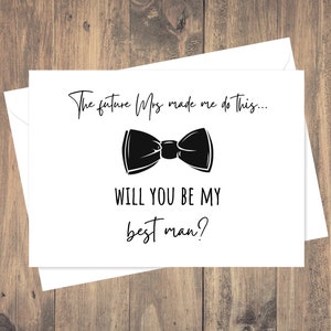 você será minha proposta do Groomsman Cartão Postal | melhor presente personalizado da lembrança da festa de veado | Favor de caixa de correio de casamento para Usher |