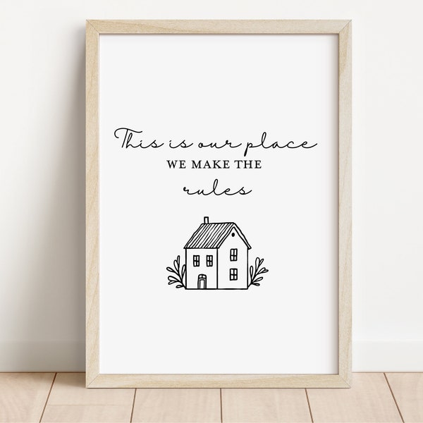 Das ist unser Platz Linie Kunstdruck | Benutzerdefinierte Lyric Print | Home Drucke | Ich liebe dich zum Mond Druck | Never be so kind Druck |Inspiration