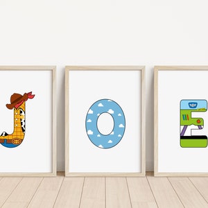 Toy Story Inspired Personalised Name Print | Toy Story room | Toy Story personalised | Children's Room | Woody | Buzz Lightyear | Play room