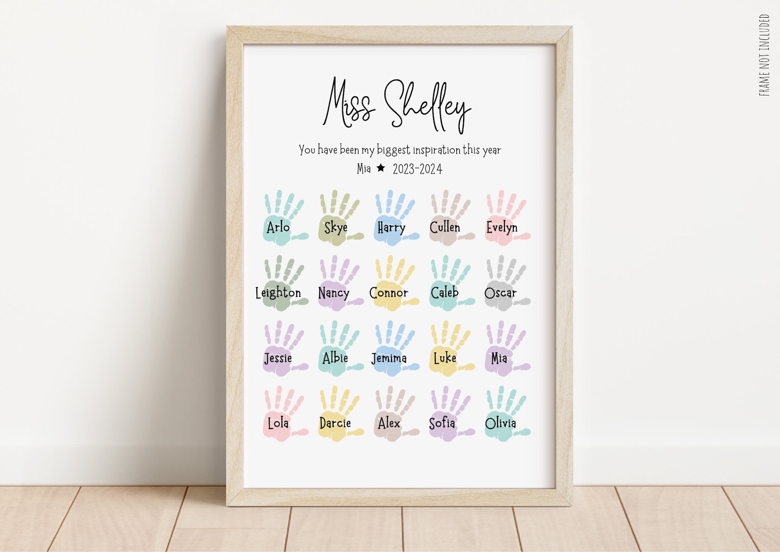 Personalised Teacher Thank You Print / Teacher Gift / End of School ...