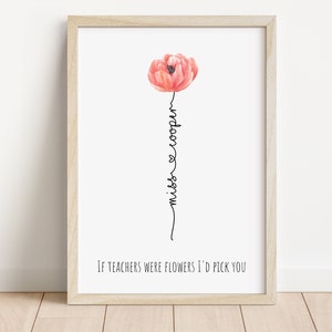 Impressão de agradecimento personalizada para professores | Presente de agradecimento para professores | Presente de fim de ano letivo | Creche | Presente de classe | Professor personalizado
