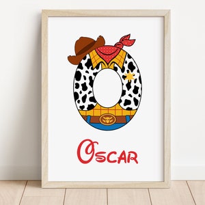 Toy Story Inspired Personalised Name Print | Toy Story room | Toy Story personalised | Children's Room | Woody | Buzz Lightyear | Playroom