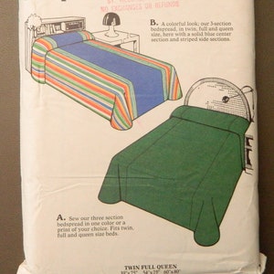 Decorator Bedspreads - ungeschnittenes Butterick Schnittmuster 3179 doppel-queen