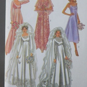 Wedding & Bridesmaid Gowns - McCall's sewing pattern 6910 size 12 bust 34