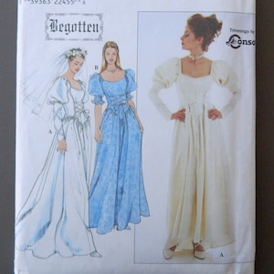 Corset Style Bridal Dress Wedding Costume / Evening Gown; uncut Simplicity Begotten sewing pattern 8502 misses size 6-8-10
