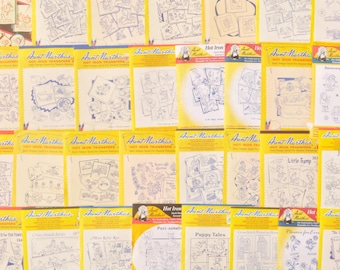Aunt Martha's Hot Iron Transfers - choose design: holidays, DOTW, mermaid, kitten, puppy, antique cars, and more