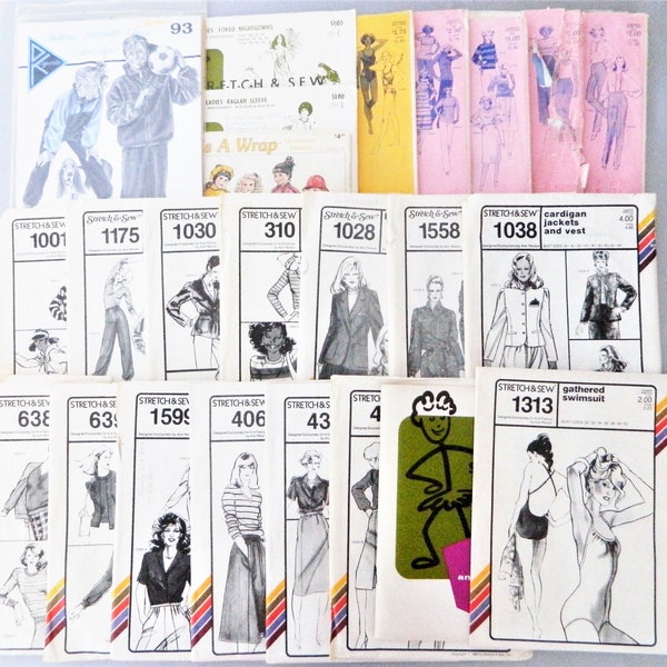 Motifs extensibles et cousus pour tissus extensibles; choisissez des hauts, des pantalons, des shorts, des vestes, des jupes, des chemisiers; Styles des années 1960-80; DK Sports échauffements pour enfants