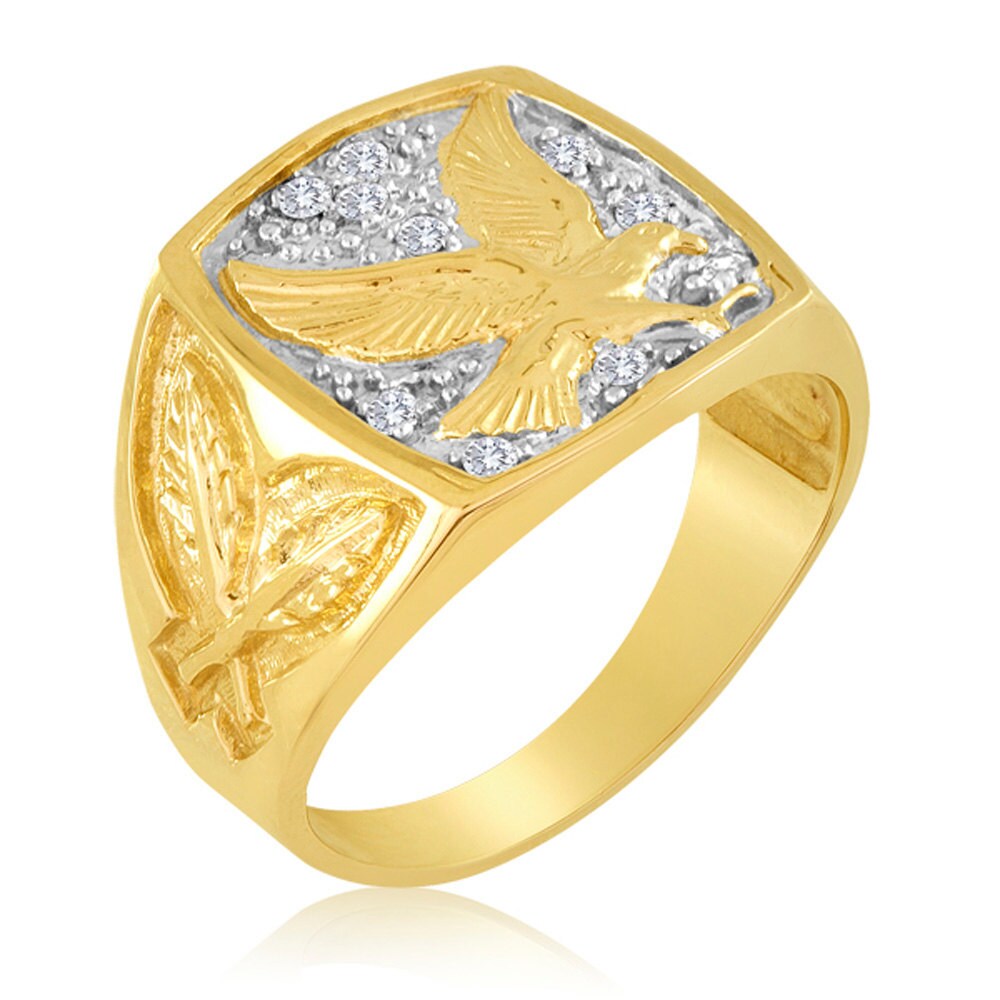 Eagle Ring Solid Gold Eagle Ring Men's Ring Etsy