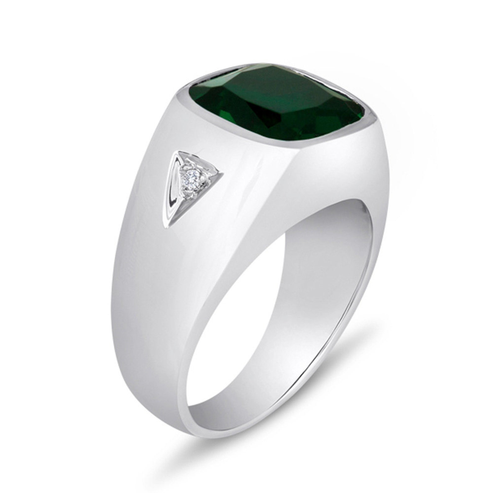 Emerald Ring. Emerald Green Ring. Green Gemstone Etsy