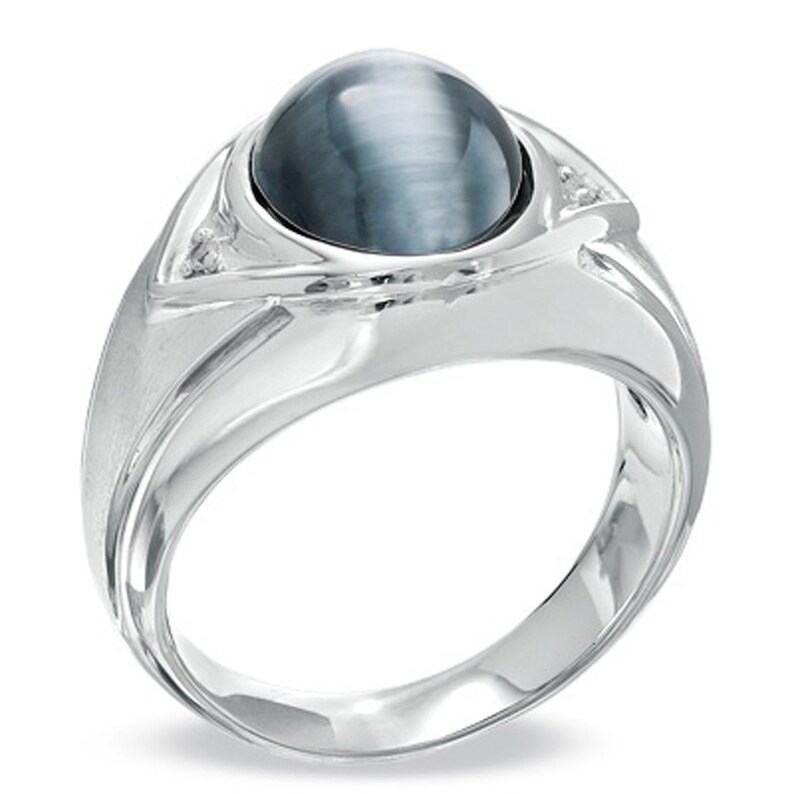 Men's Cat's Eye Ring Sterling Silver Cat's Eye Etsy