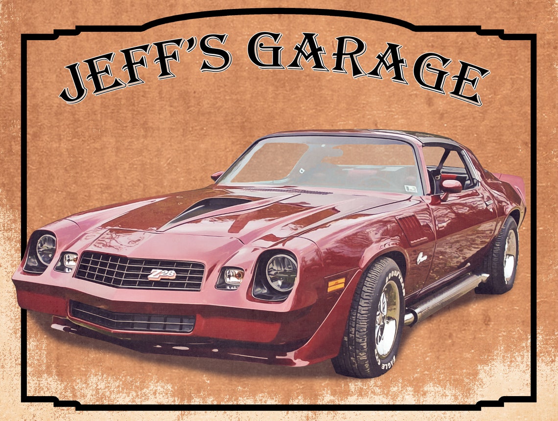 9 X 12 Inch 1979 Z28 Camaro Customizable Garage Metal Sign Etsy