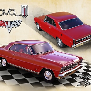 1969 Chevrolet Nova SS Metal Sign 9" x 12" or 12" x 16" 1969 Chevrolet Nova SS Metal Sign 9" x 12" or 12" x 16"