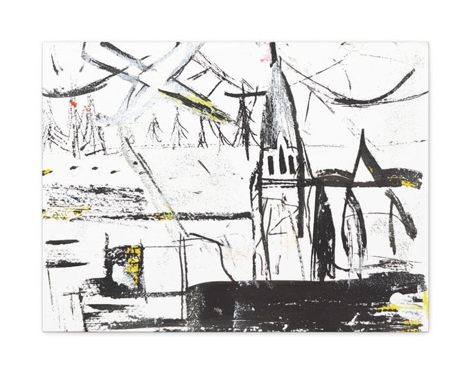 C'etait le premier jour May 2025 Contemporary Art Print on Canvas