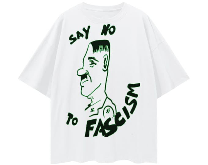 Say No Green Outline Oversize Tee