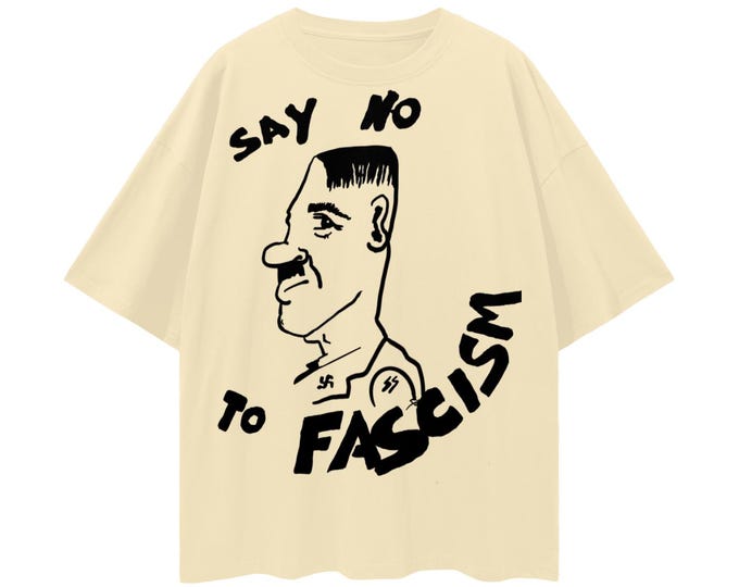 Say No To Fascism OG Black Logo Oversize Tee