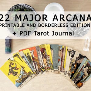 22 Major Arcana - Printing version - ENGLISH AND SPANISH version- Downloadable Tarot - Diary - Notes - Pdf - Print