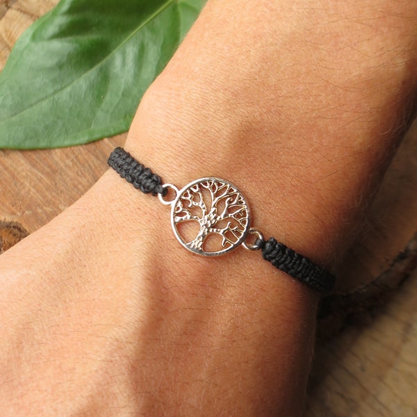 Tree of life bracelet, lucky charm nature, macrame friendship bracelet, best friend , mother's day woman gift