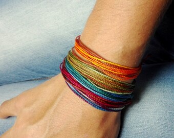 Multi-row colorful bracelet unisex friendship bracelet