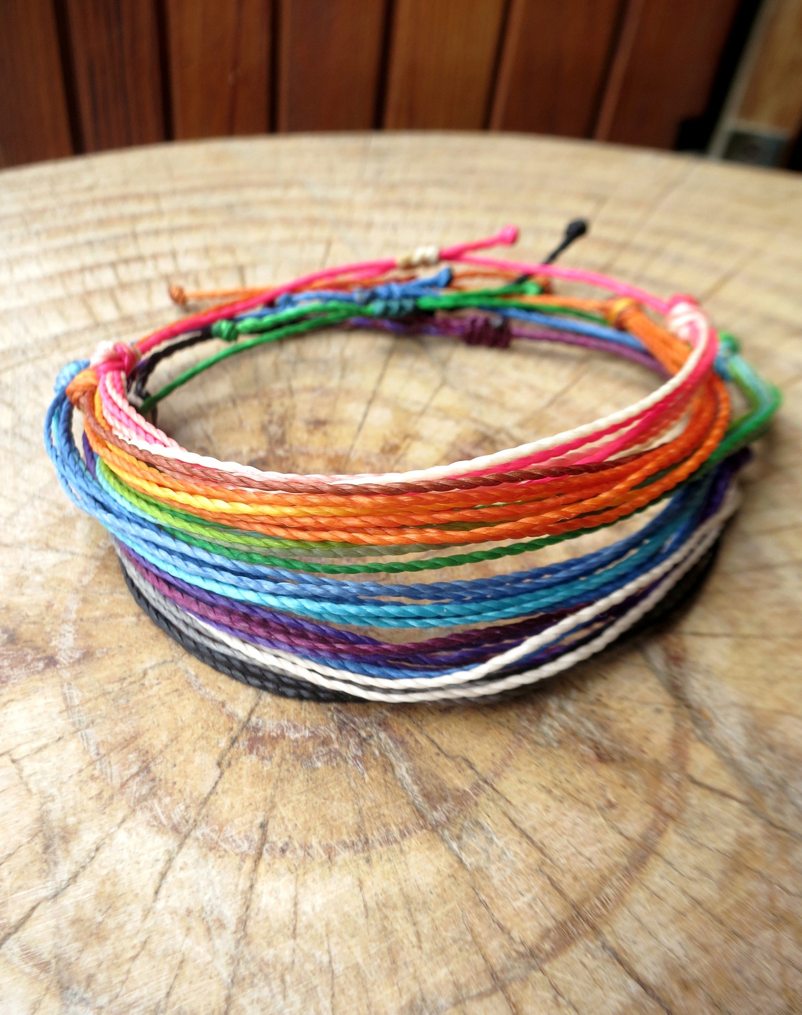 Multirow Colored Strings Bracelet Adjustable Surf Friendship Etsy